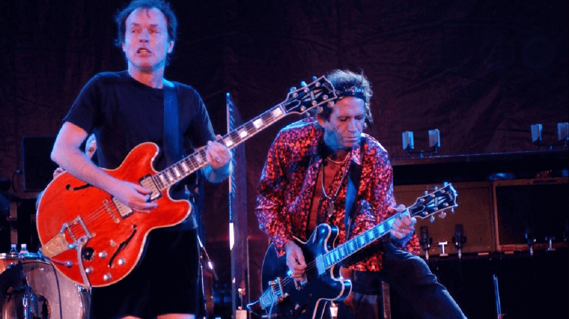 Angus Young and Keith Richards