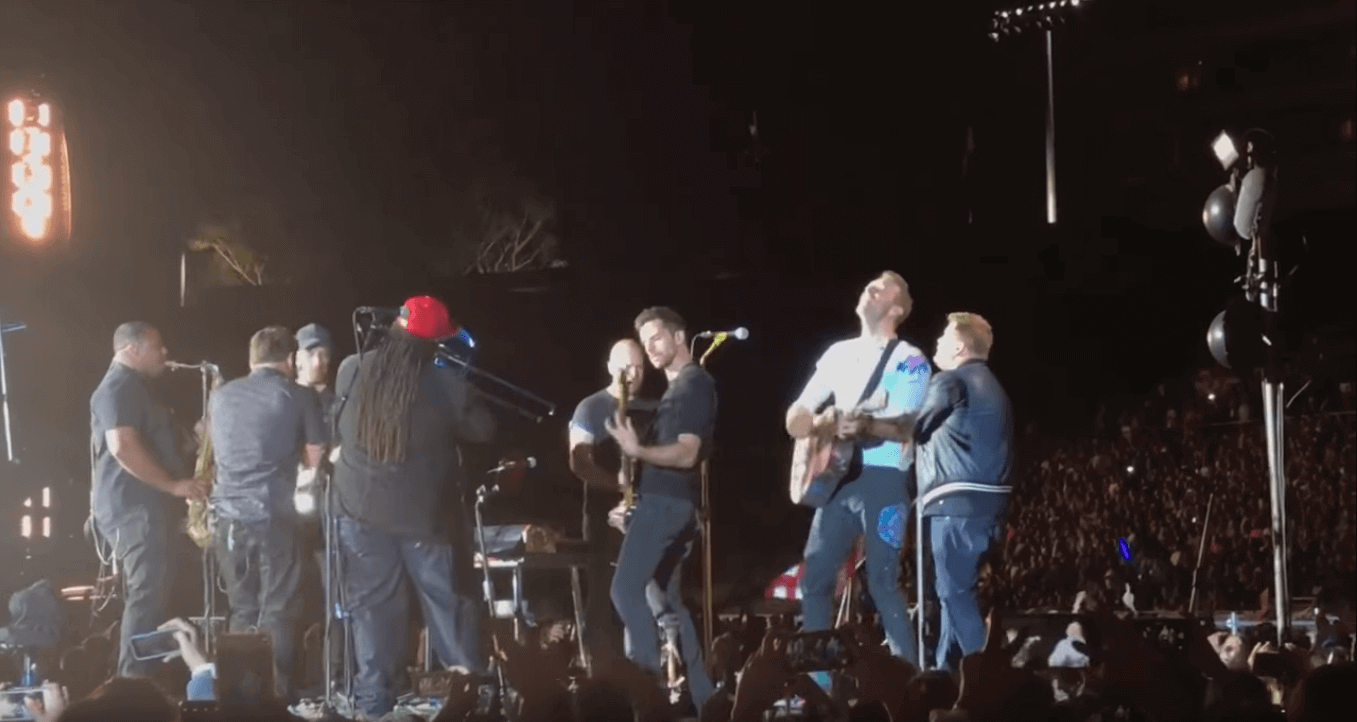 Coldplay sings Free Falin with James Corden in Tom Petty’s memory