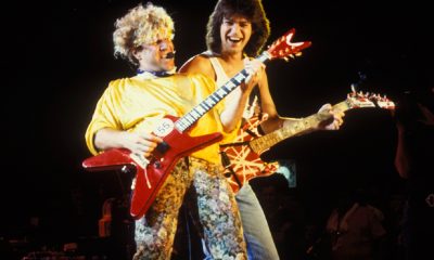Eddie Van Halen and Sammy Hagar 1985