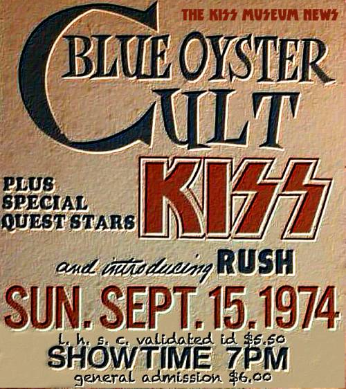 Kiss opened for Blue Oyster Cult