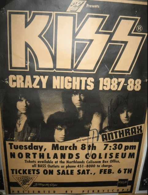 anthrax opened for kiss