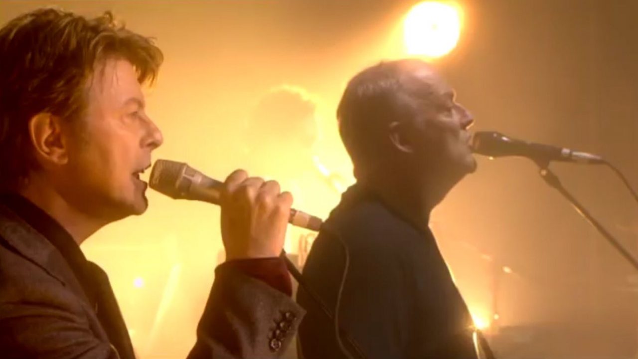 Back In Time David Gilmour And David Bowie Performing