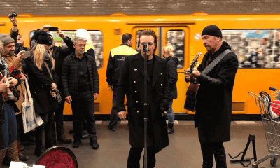 Bono Vox and The Edge in Berlin subway