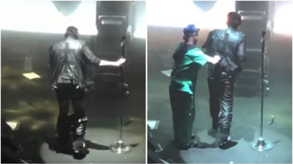 Marilyn Manson loses pants during show in Las Vegas