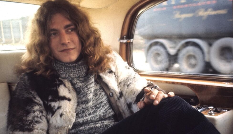 Robert Plant in a car