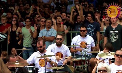 See 350 drummers playing Sabbath's Heaven And Hell at the same time