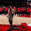 Zakk Wylde plays the American national anthem at basketball game (1)