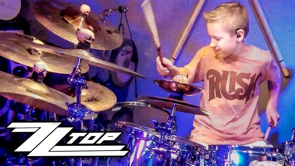 Amazing kid drummer performs ZZ Top's "La Grange"