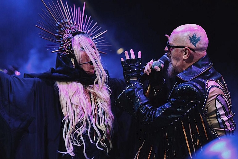 Rob Halford and a woman