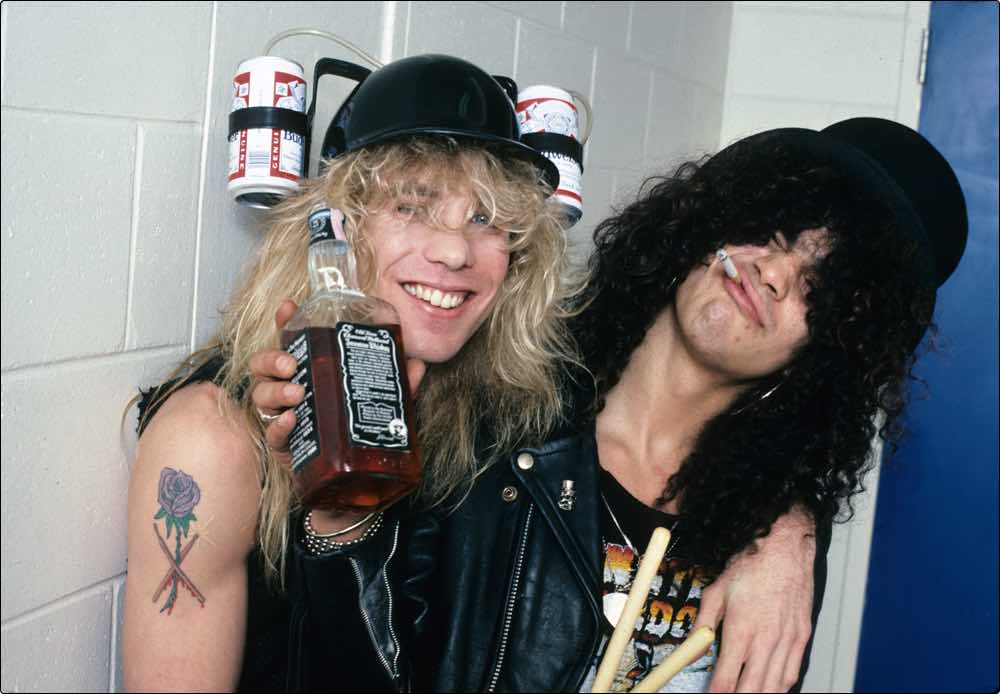 Steven Adler and Slash 1987