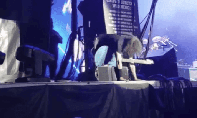 Dave Grohl falling onstage