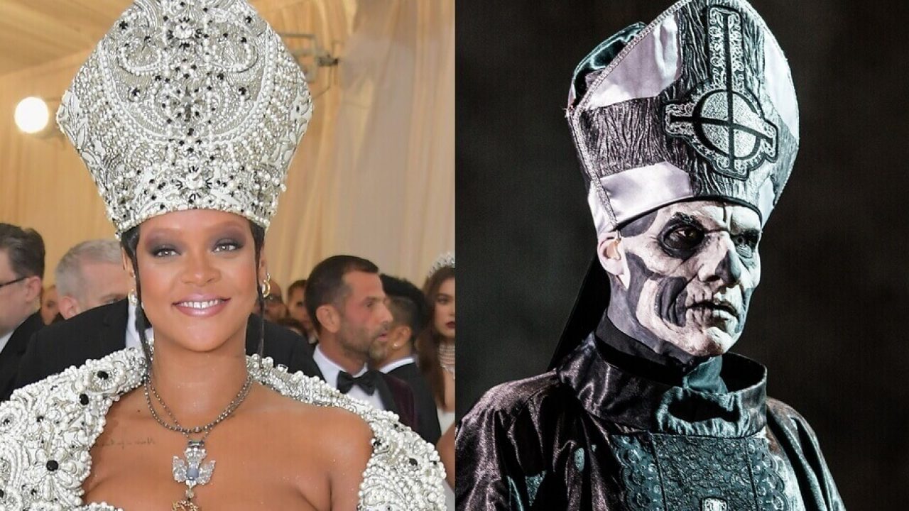 Ghost's Papa Emeritus reacts to Rihanna pope's outfit in event