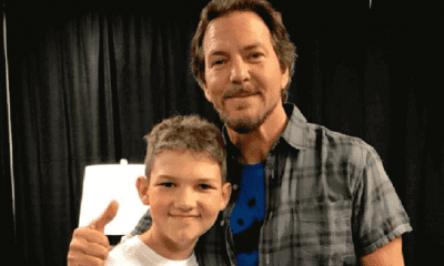 Eddie Vedder meets child with cancer