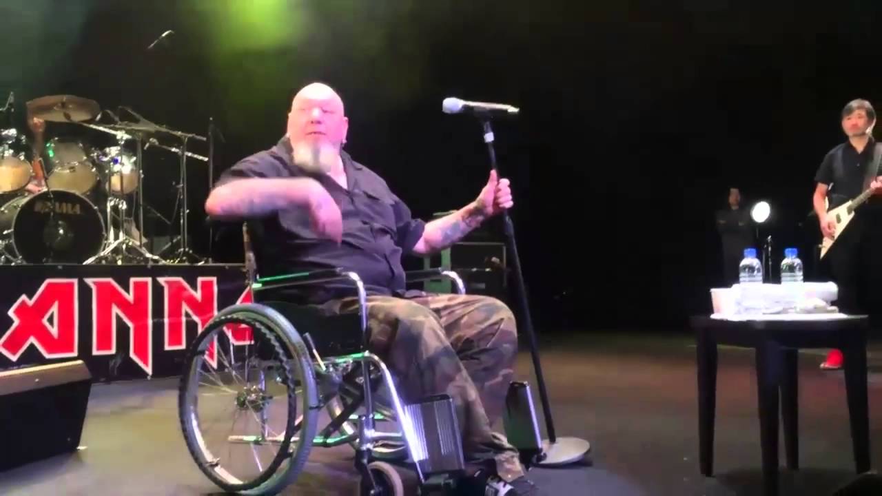 Paul Dianno on wheelchair
