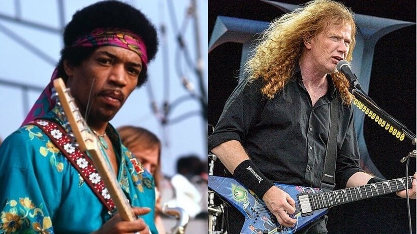 Jimi Hendrix and Dave Mustaine