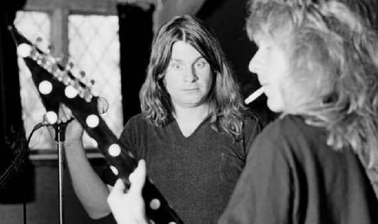 Ozzy Osbourne looking at Randy Rhoads
