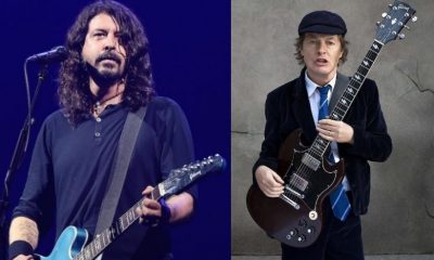 Dave Grohl and Angus Young