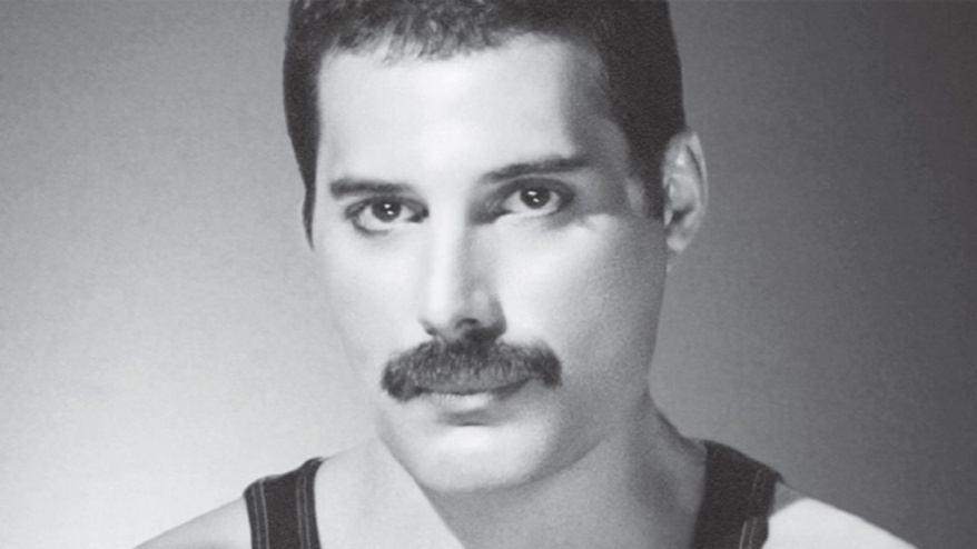 Freddie Mercury black and white
