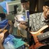 Musician plays guitar on brain surgery