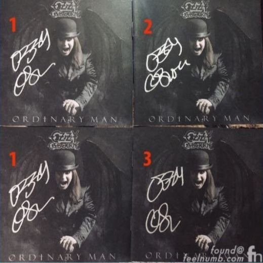Ozzy Osbourne fake autograph