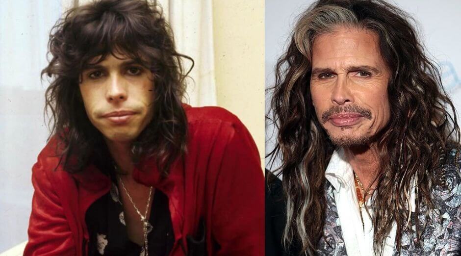Steven Tyler now and then