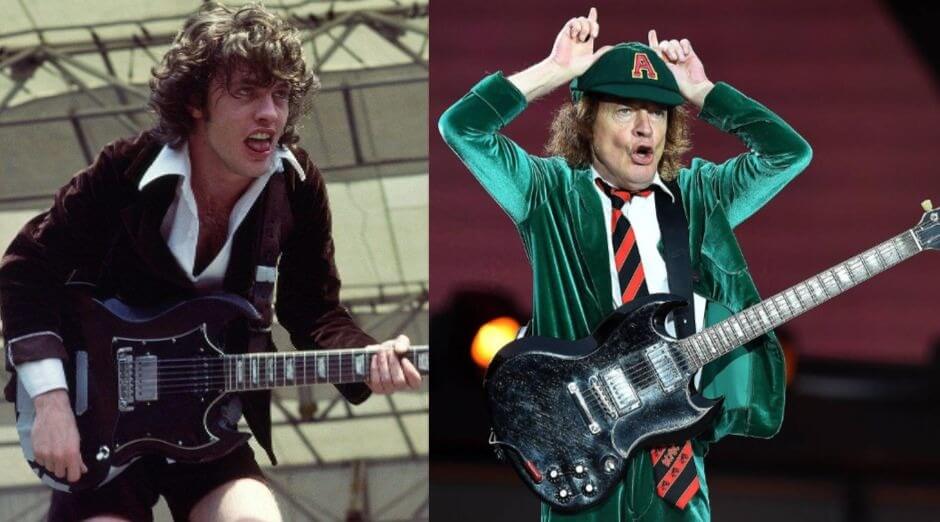 Angus Young now and then