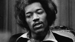 Jimi Hendrix black and white