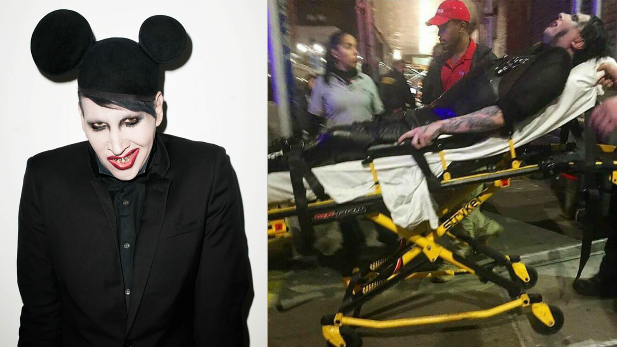 Marilyn Manson cancels nine concerts after New York stage injury