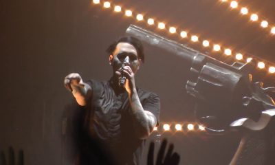 Marilyn Manson gets crushed by stage prop during New York show