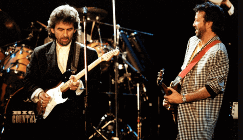 George Harrison and Eric Clapton