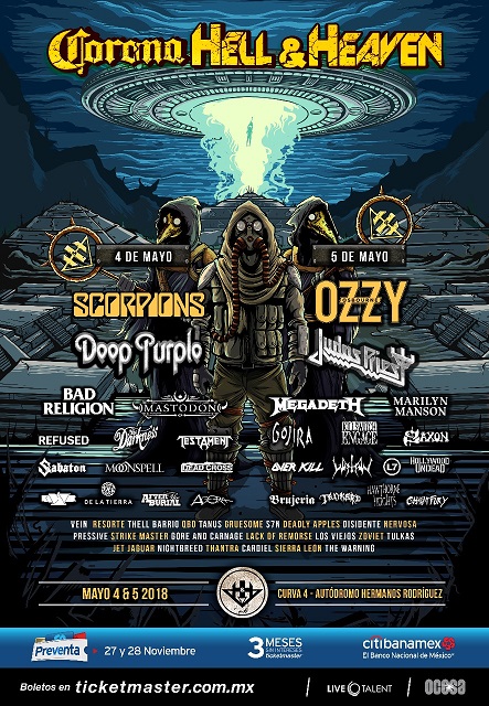 Scorpions, Ozzy, Judas, Deep Purple and more headline’s metal festival