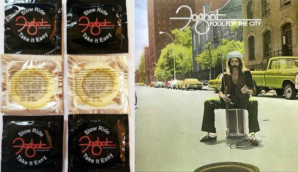 Classic rock band Foghat launches “Slow Ride” condoms