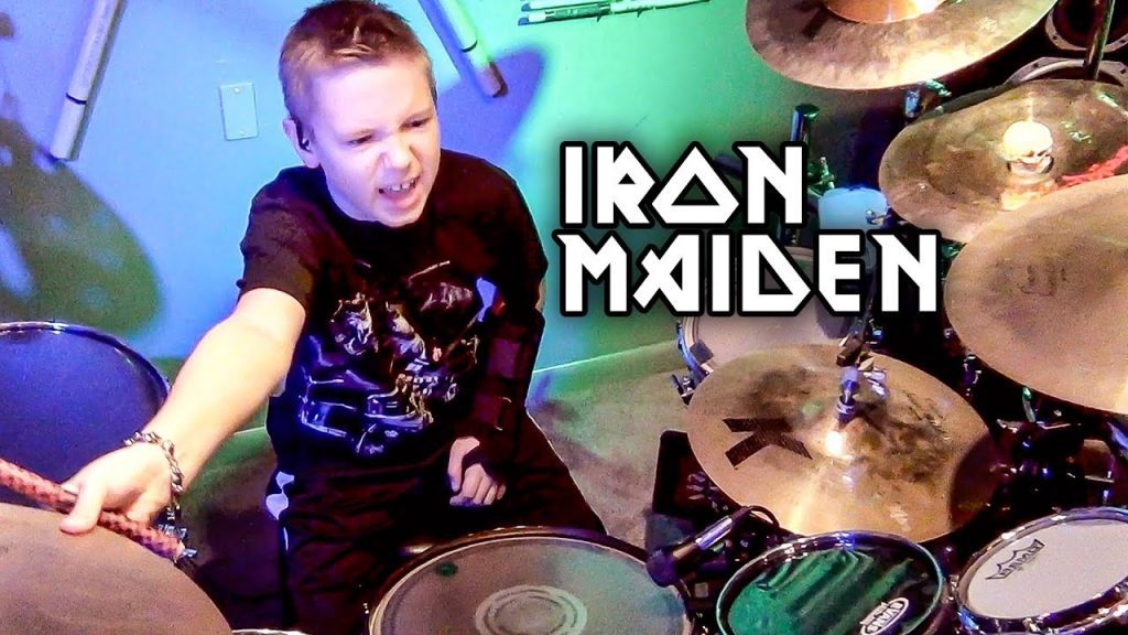Watch amazing kid drummer performing Iron Maiden's The Trooper