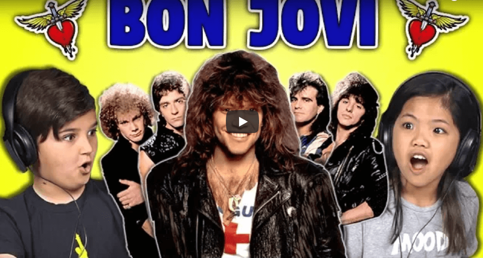 Watch kids reacting to Bon Jovi