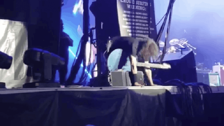 Dave Grohl falling onstage