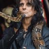 Alice Cooper with a snake