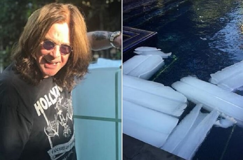 Ozzy puts ice on the pool