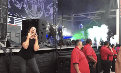 Sign language at heavy metal concert