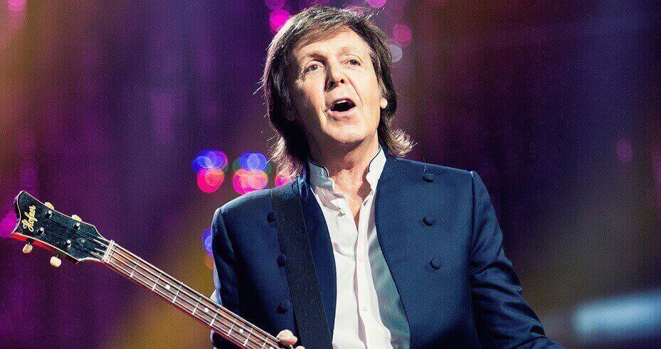 Paul McCartney playing bass