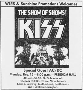 Kiss and acdc ticket