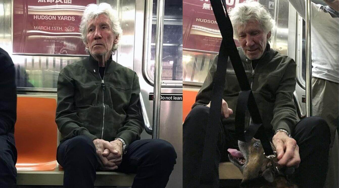 Roger Waters on the subway 2019