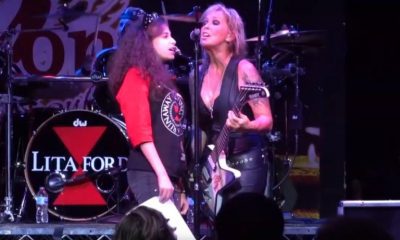 Lita Ford and young fan
