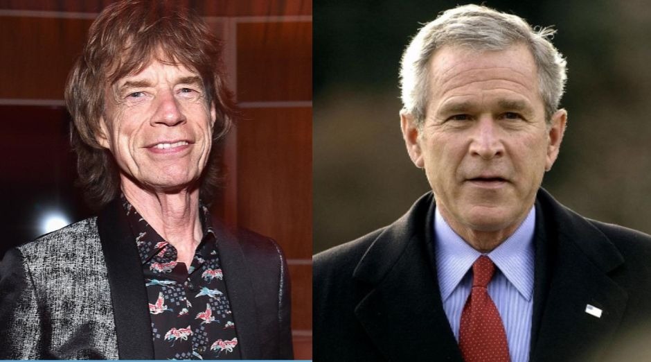 Mick Jagger George W Bush