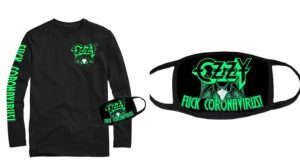 Ozzy Osbourne Covid-19 mask and shirt