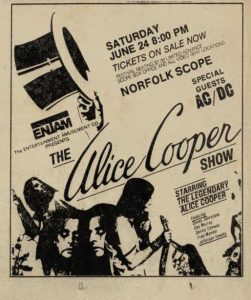 ACDC opening for Alice Cooper