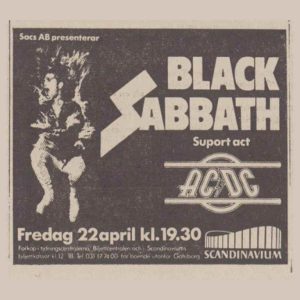 ACDC opening for Black Sabbath