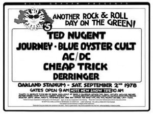 ACDC opening for Blue Oyster Cult