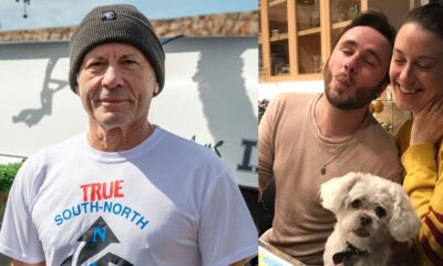 Bruce Dickinson and his son Austin