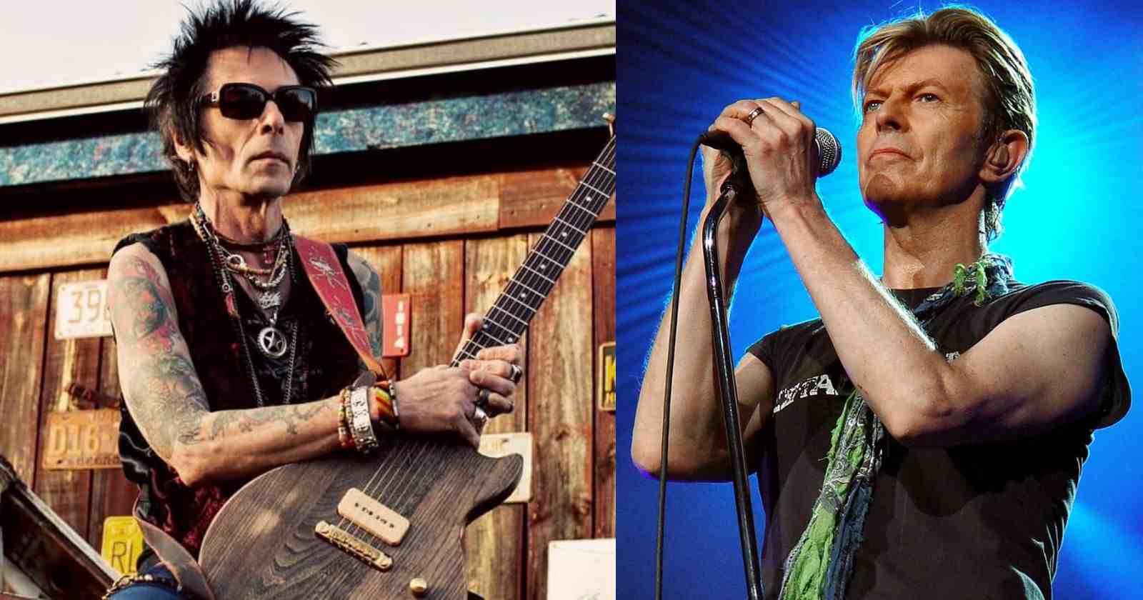 David Bowie and Earl Slick