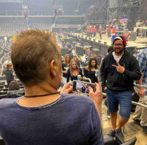 Eddie Van Halen taking a picture for Tool fan